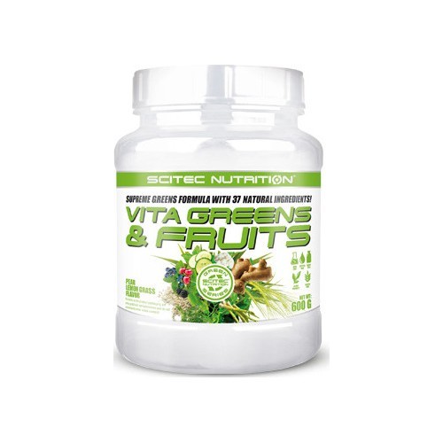 Scitec Greens & Fruits (žalumynų mišinys) 600 g.