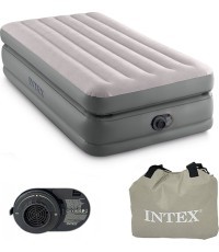 Pripučiamas viengulis čiužinys 191x99x51 cm su įmontuota elektrine pompa INTEX 64162
