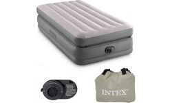 Pripučiamas viengulis čiužinys 191x99x51 cm su įmontuota elektrine pompa INTEX 64162