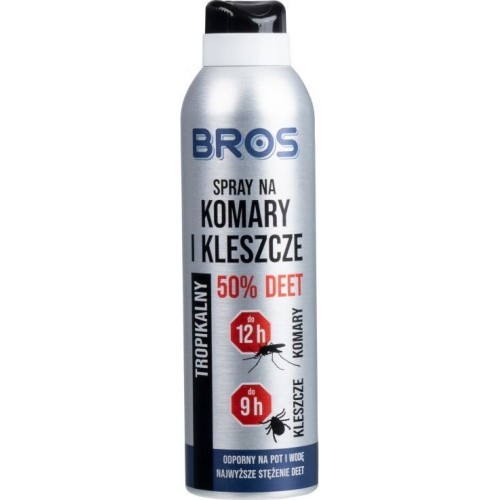 Спрей против клещей и комаров Bros Deet, 180 мл