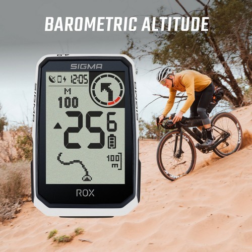 Bicycle Computer SIGMA ROX 4.0 Endurance GPS White HR Set