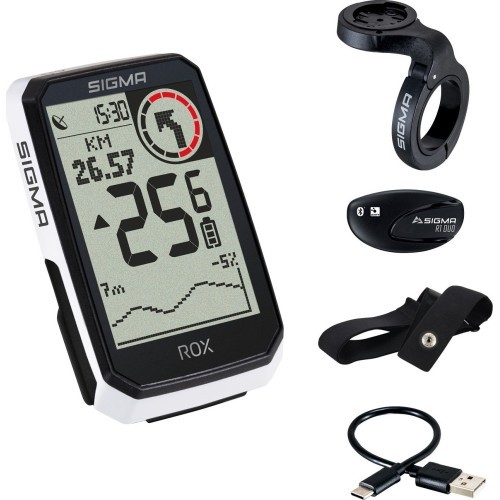 Велокомпьютер SIGMA ROX 4.0 Endurance GPS White HR Set