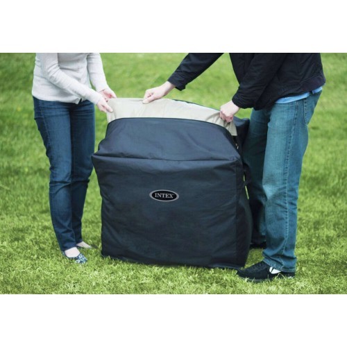 Pripučiamas kvadratinis SPA baseinas su hidromasažu 4 asm. 175x71 cm INTEX 28446