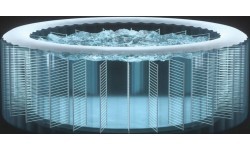 Pripučiamas kvadratinis SPA baseinas su hidromasažu 4 asm. 175x71 cm INTEX 28446