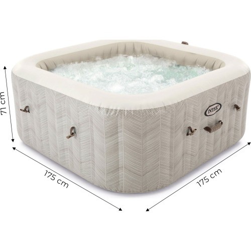 Pripučiamas kvadratinis SPA baseinas su hidromasažu 4 asm. 175x71 cm INTEX 28446