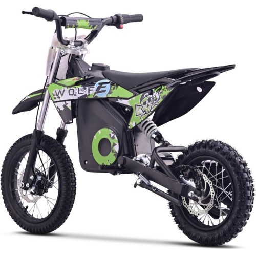 Elektrinis motociklas WOLF-E, žalias