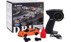 R/C driftinis automobilis 1:43 oranžinis + priedai