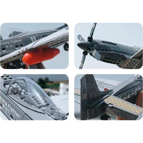 Military Airplane Building Blocks Set 256 pcs.
