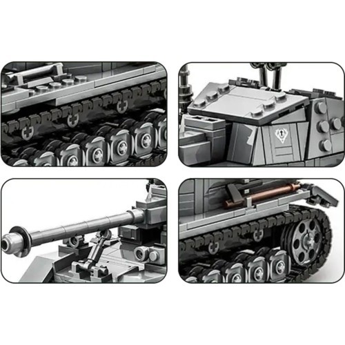 Gray Tank Building Blocks Set 632 pcs.