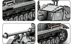 Gray Tank Building Blocks Set 632 pcs.