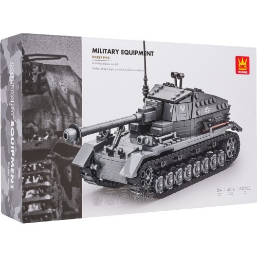 Gray Tank Building Blocks Set 632 pcs.