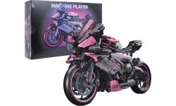 Motorcycle Racer Building Blocks Set Pink 2066pcs.
