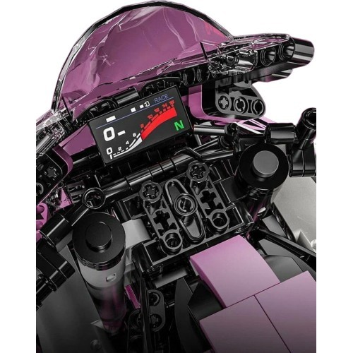 Motorcycle Racer Building Blocks Set Pink 2066pcs.
