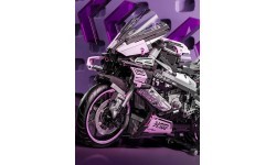 Motorcycle Racer Building Blocks Set Pink 2066pcs.