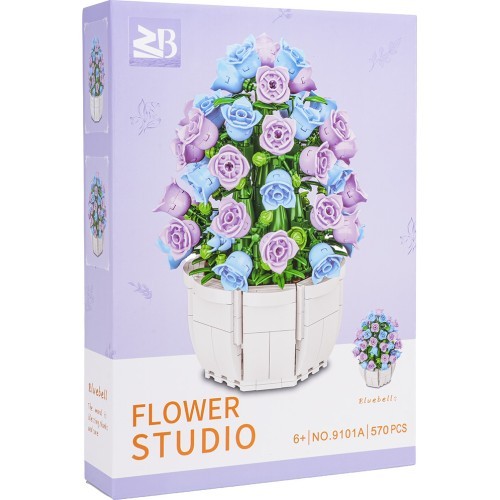 Purple Flowers Building Blocks Set 570pcs.