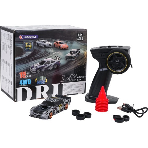 Nuotoliniu būdu valdomas driftinis automobilis 1:43 su priedais, žalias