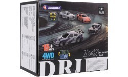 R/C Drift Car 1:43 Blue + Accessories