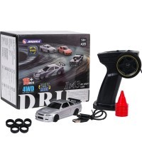 R/C driftinis automobilis 1:43 baltas + priedai