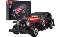 Retro Vehicle Red Building Blocks Set 1308pcs.