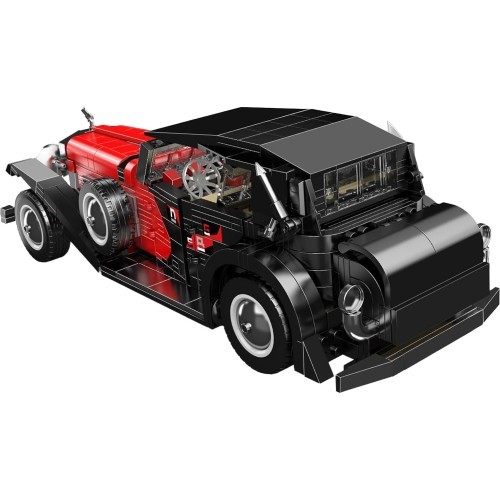Retro Vehicle Red Building Blocks Set 1308pcs.