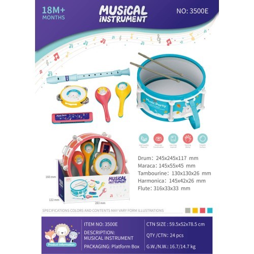 Muzikos instrumentų rinkinys mažiausiems