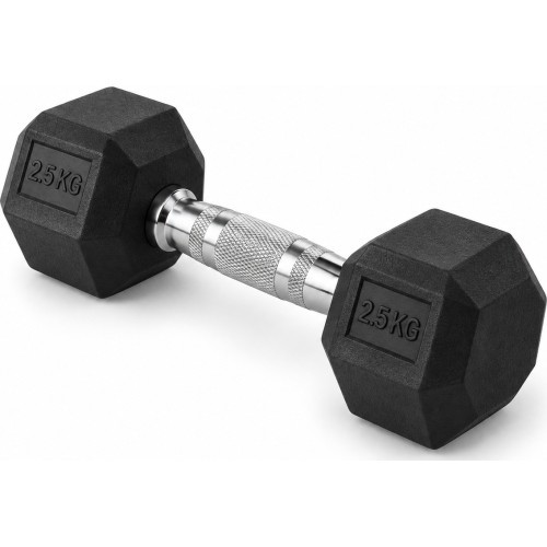 FiTKER® HEX PRO Rubber Dumbbell - 2,5 kg