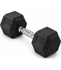 Gumuotas hantelis HEX PRO - 22,5 kg