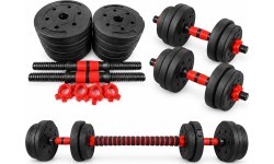 Reguliuojamas FiTKER® hantelių ir štangos komplektas 2-in-1 - 10 kg