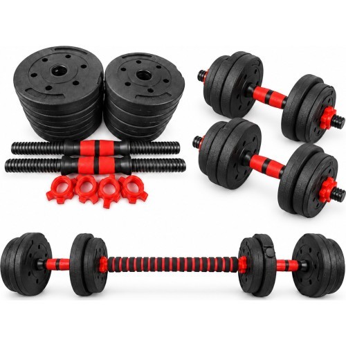 Adjustable Dumbbell & Barbell 2-in-1 Set - 20 kg