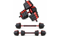Adjustable HEX Dumbbell & Barbell 2-in-1 Set - 30kg