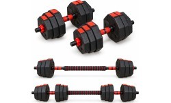 Adjustable HEX Dumbbell & Barbell 2-in-1 Set - 50kg