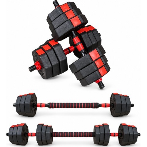 Adjustable HEX Dumbbell & Barbell 2-in-1 Set - 50kg