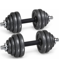 Adjustable Cast Iron Dumbbell Set with Carry Case - 50kg
