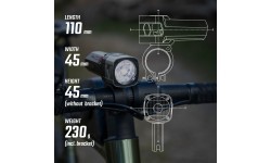 Priekinė lempa Sigma Aura 170 HB Link USB