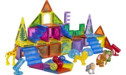 3D ZOO magnetinių kaladėlių rinkinys 64 vnt.