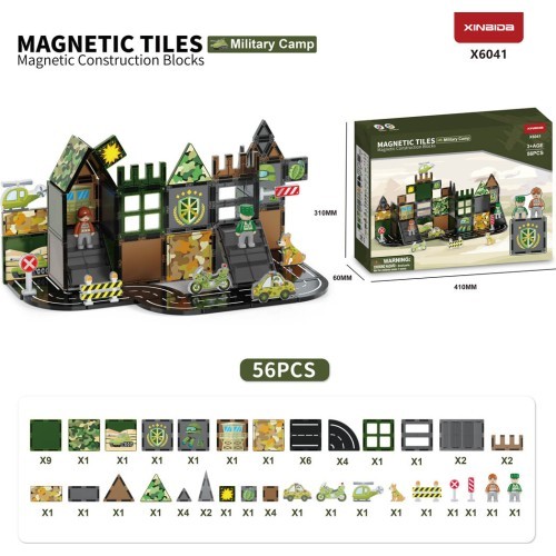 Magnetic bricks Army 56el.