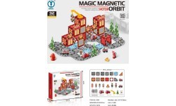 Magnetinių kaladėlių rinkinys „Ugniagesiai“, 92 vnt.
