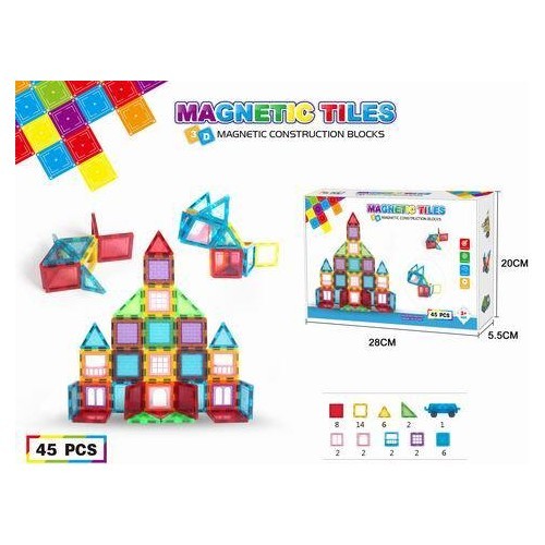 Magnetic Blocks Set 45 pcs.