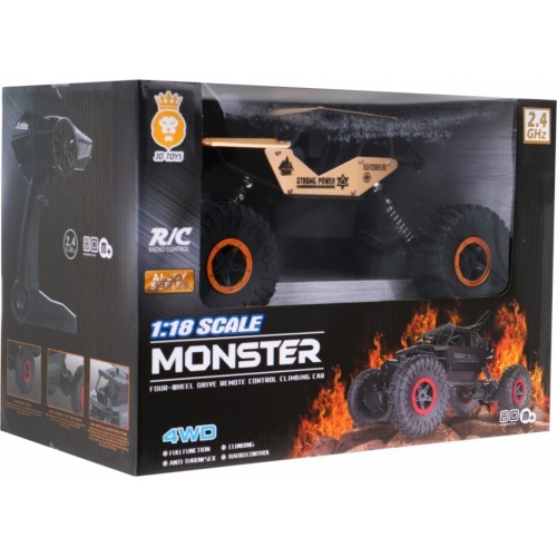 Nuotolinio valdymo automobilis Crawler R/C MONSTER 1:18, auksinis