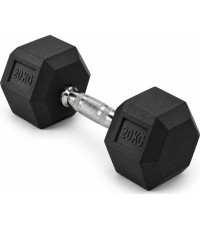Gumuotas hantelis HEX PRO - 20 kg