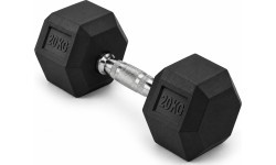 Gumuotas hantelis HEX PRO - 20 kg