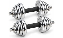 Chrome Dumbbell Set with Carry Case - 20 kg