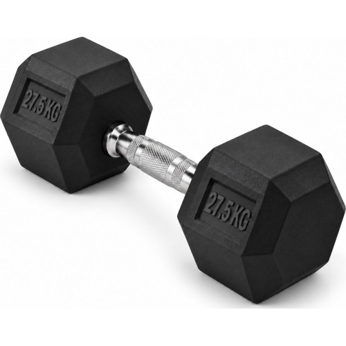 FiTKER® HEX PRO Rubber Dumbbell - 27,5 kg
