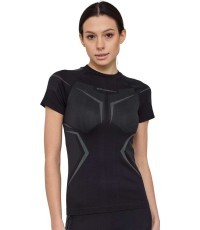 Женская термофутболка с коротким рукавом Brubeck Dry SS1465W - Черный/графитовый