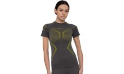 Женская термофутболка с коротким рукавом Brubeck Dry SS1465W - Grey/Lime