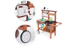 Уличная грязевая кухня для детей с аксессуарами, еловое дерево ECOTOYS