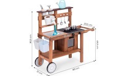 Уличная грязевая кухня для детей с аксессуарами, еловое дерево ECOTOYS