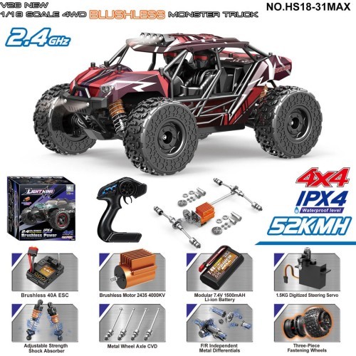 Nuotoliniu būdu valdomas automobilis MONSTER MAX 2.4GHz