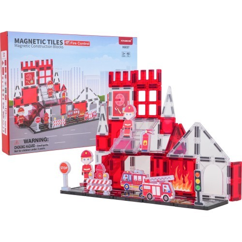 Fire Department Magnetic Building Blocks Set 48 pcs.