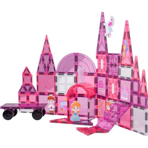 Pink Princess Magnetic Blocks Set 58 pcs.